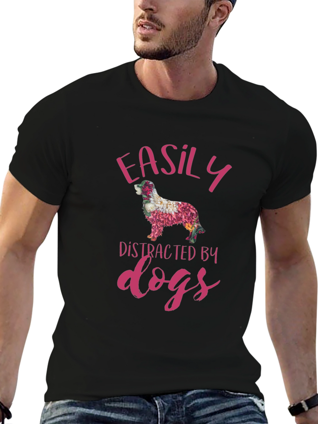 Easily Distracted by Dogs Graphic Tee