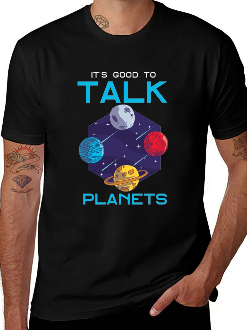Its Good to Talk Planets Graphic Tee