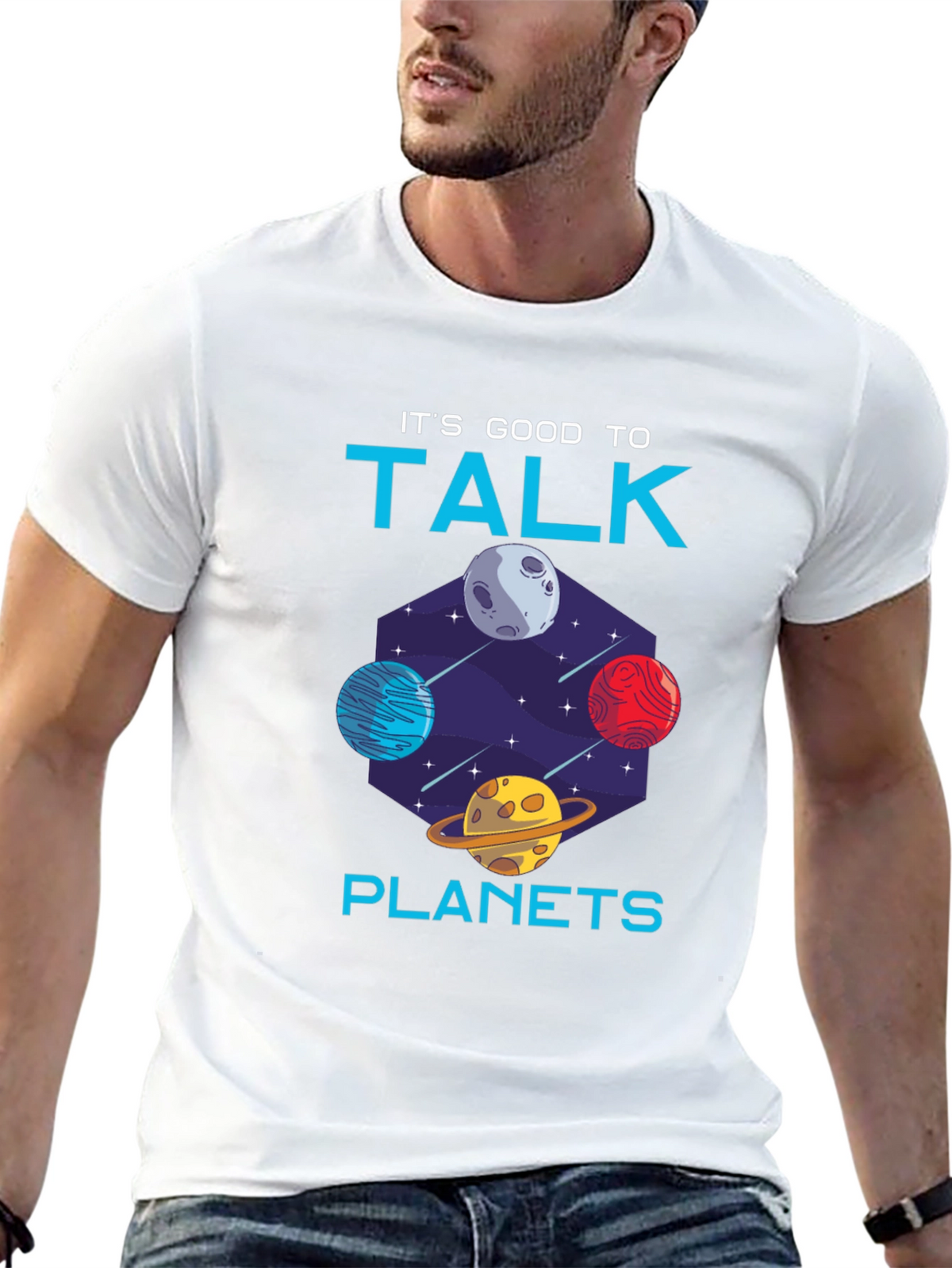 Its Good to Talk Planets Graphic Tee