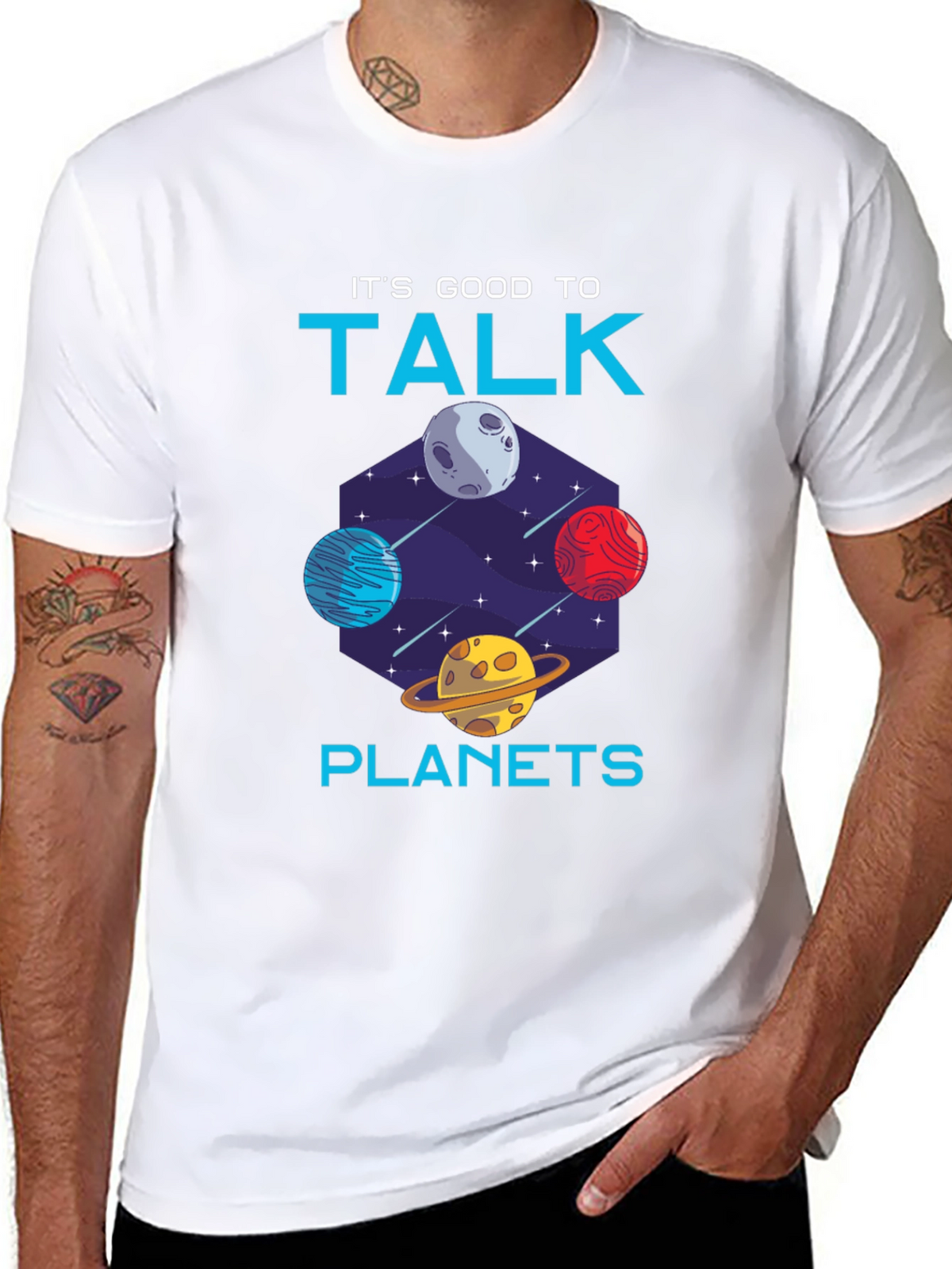 Its Good to Talk Planets Graphic Tee