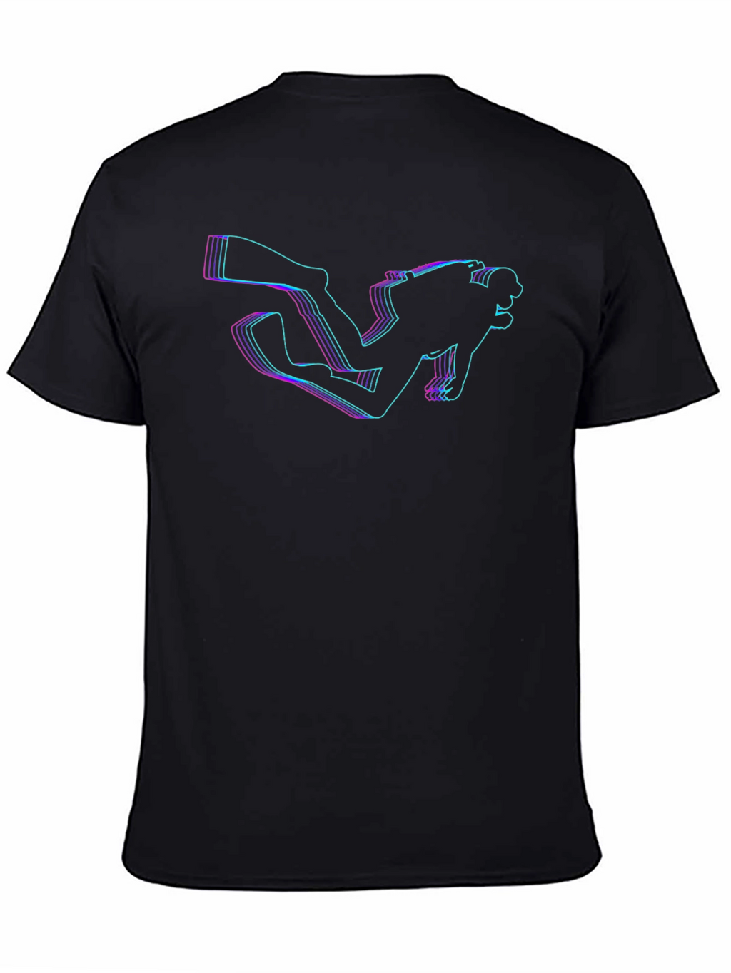 Diver Glitch Graphic T-Shirt - Premium Cotton Tee