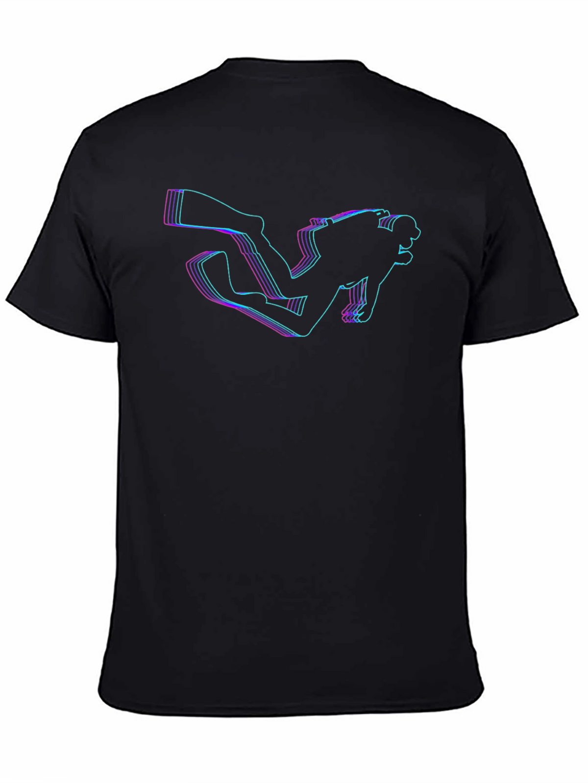 Diver Glitch Graphic T-Shirt - Premium Cotton Tee