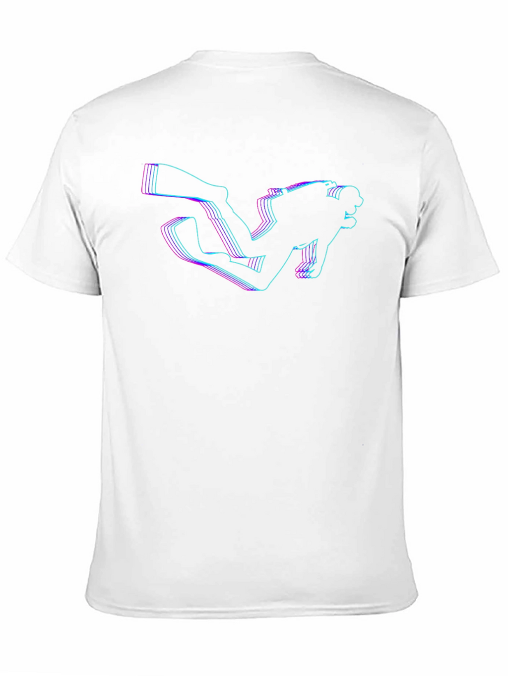Diver Glitch Graphic T-Shirt - Premium Cotton Tee