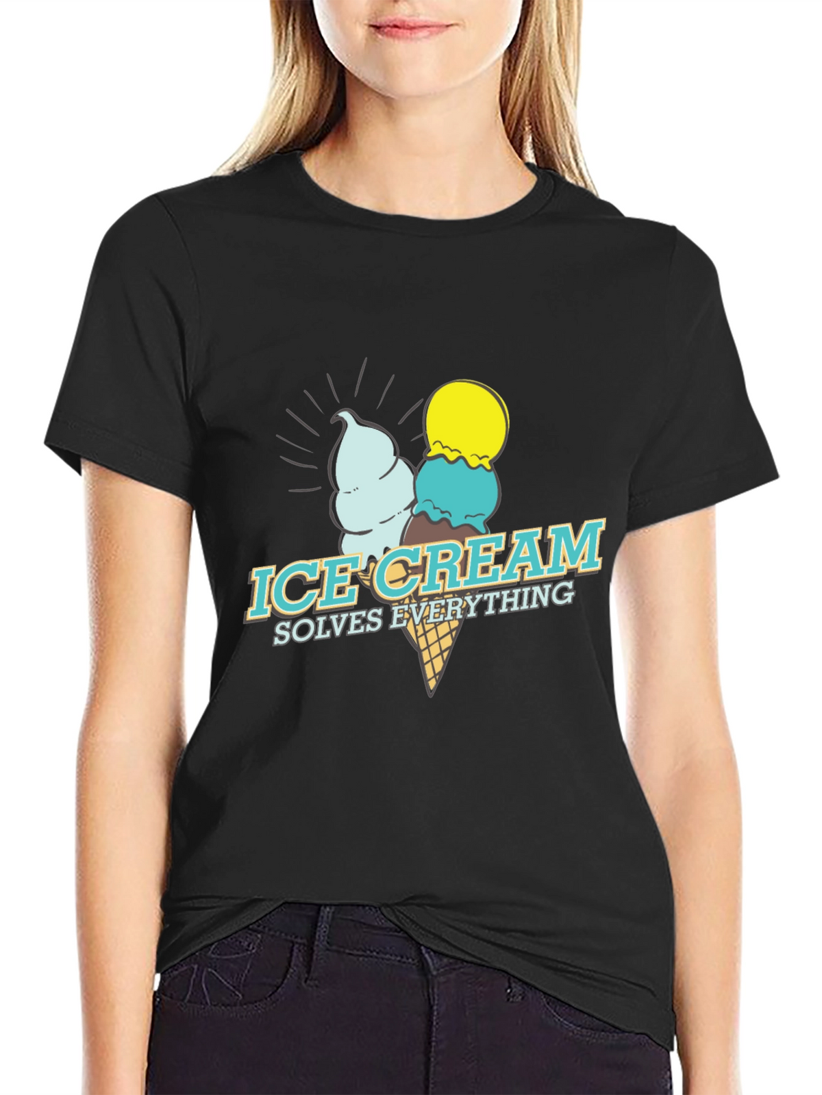 Ice Cream Solves Everything Graphic Tee