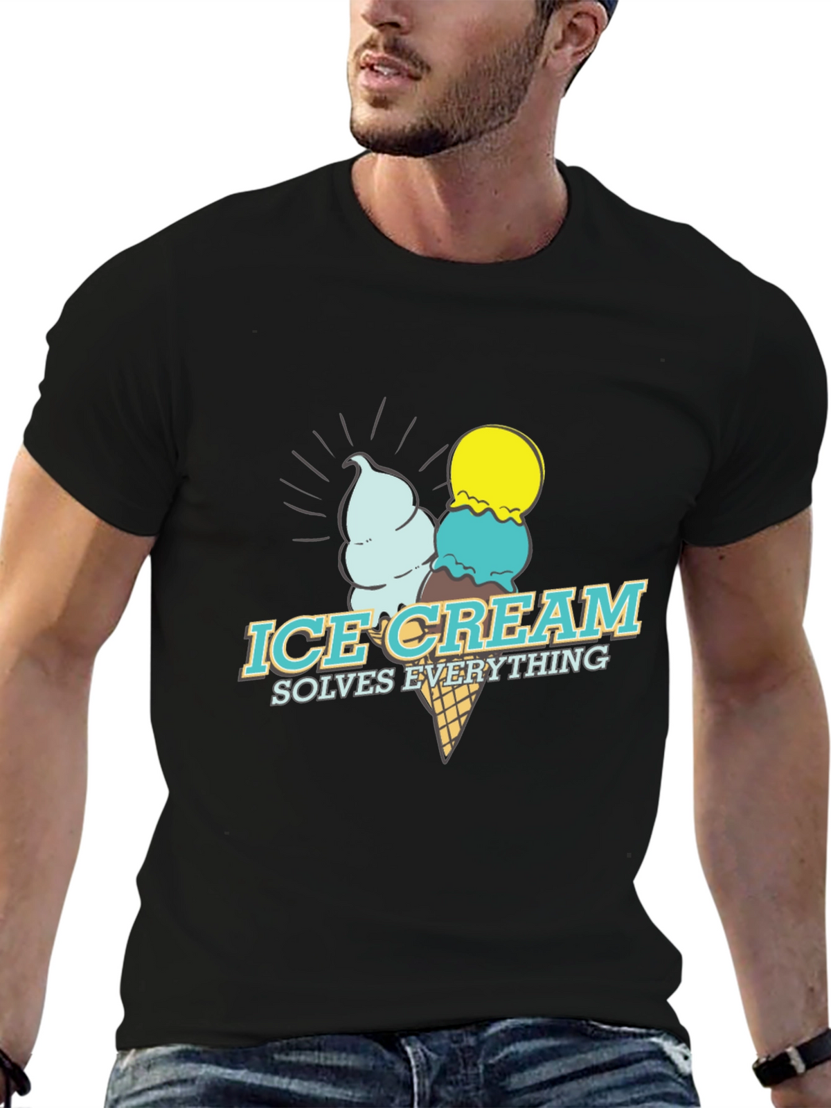 Ice Cream Solves Everything Graphic Tee