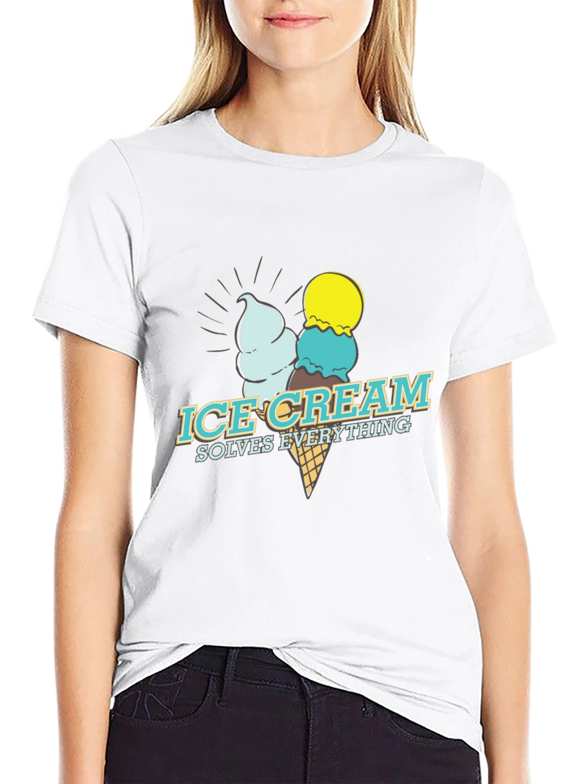 Ice Cream Solves Everything Graphic Tee