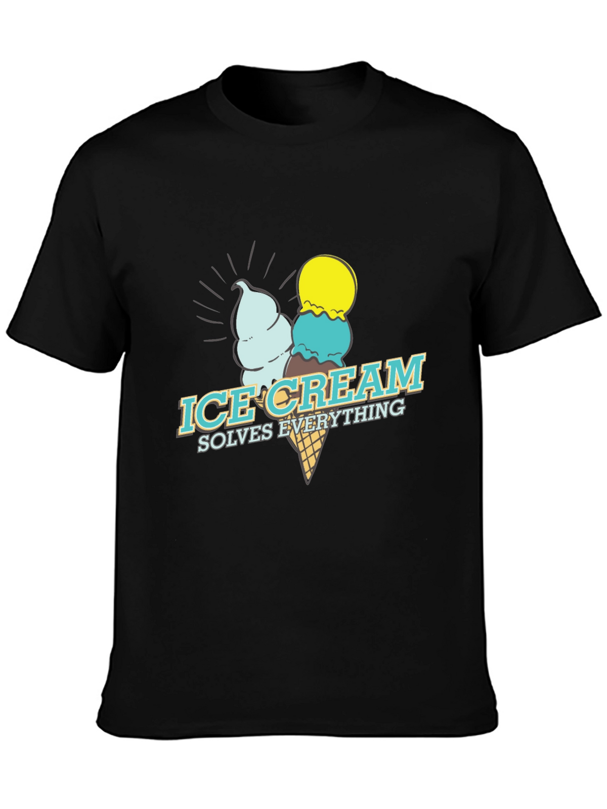 Ice Cream Solves Everything Graphic Tee