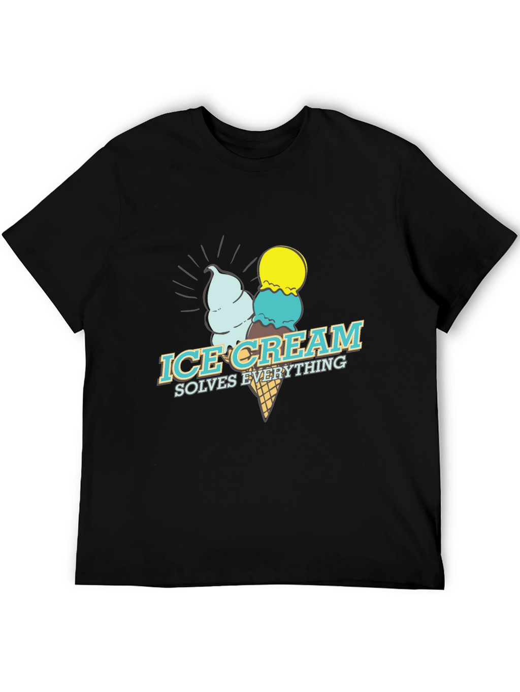 Ice Cream Solves Everything Graphic Tee