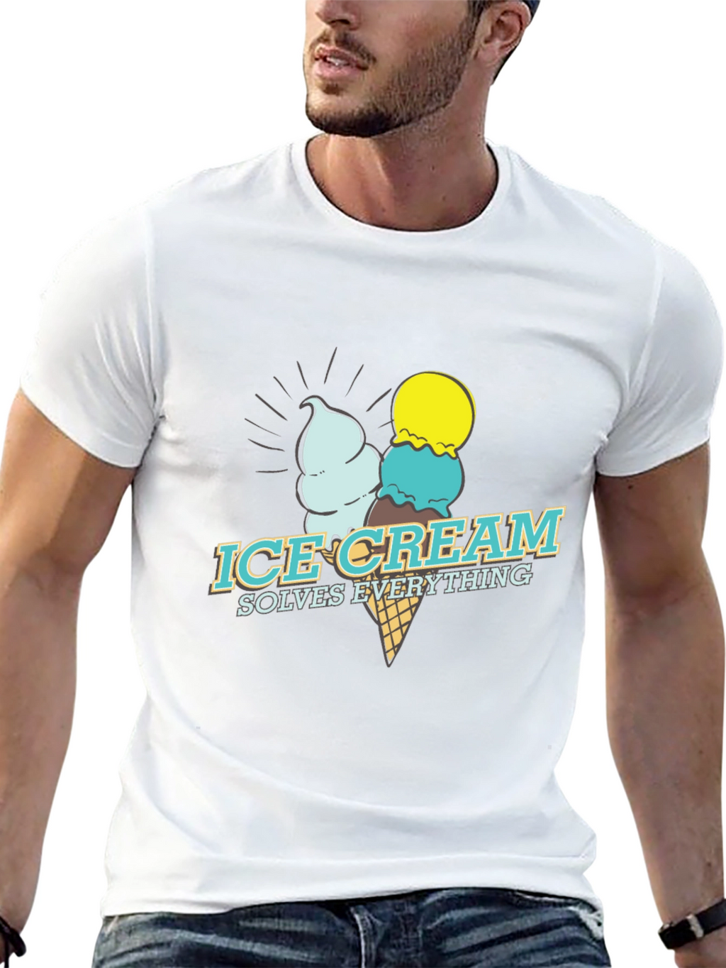 Ice Cream Solves Everything Graphic Tee