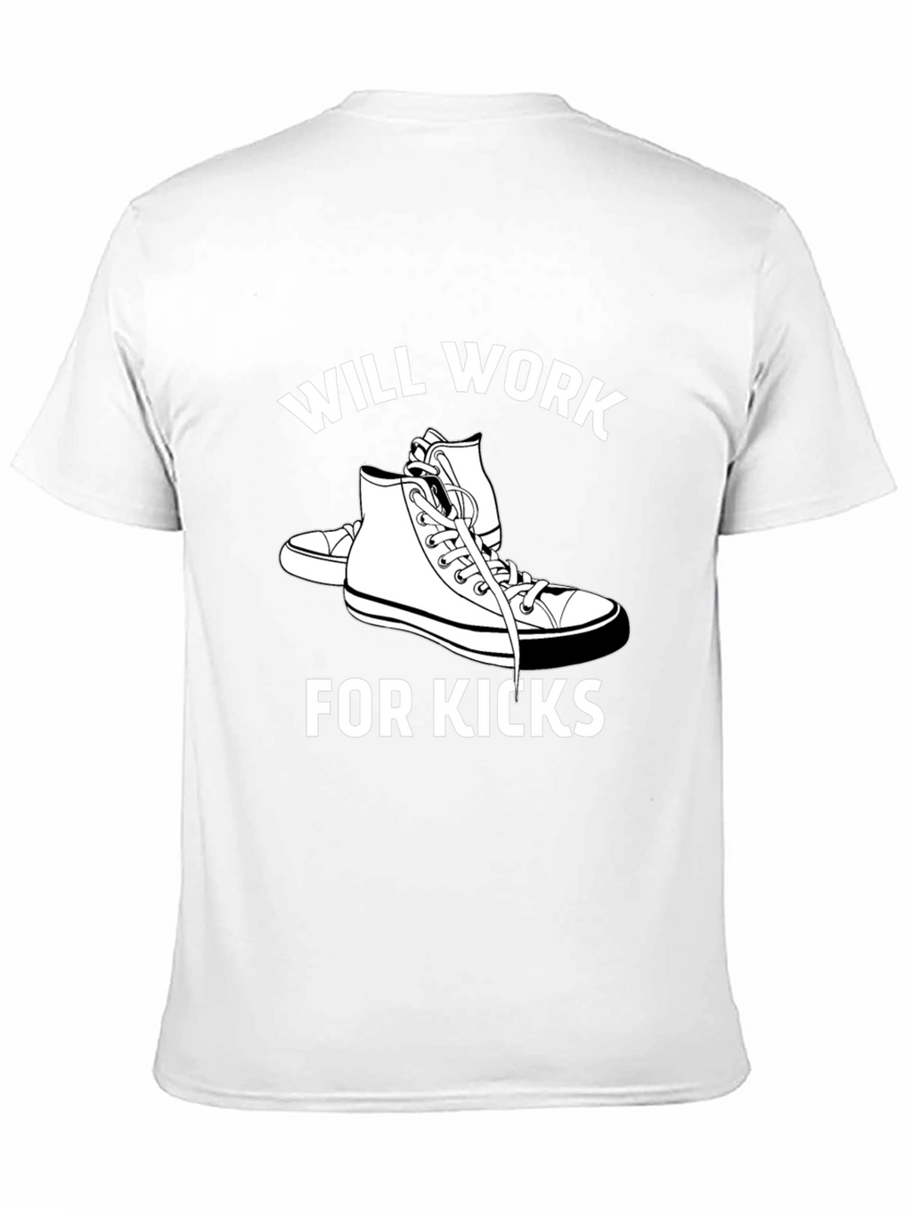 Will Work for Kicks Black Graphic Tee