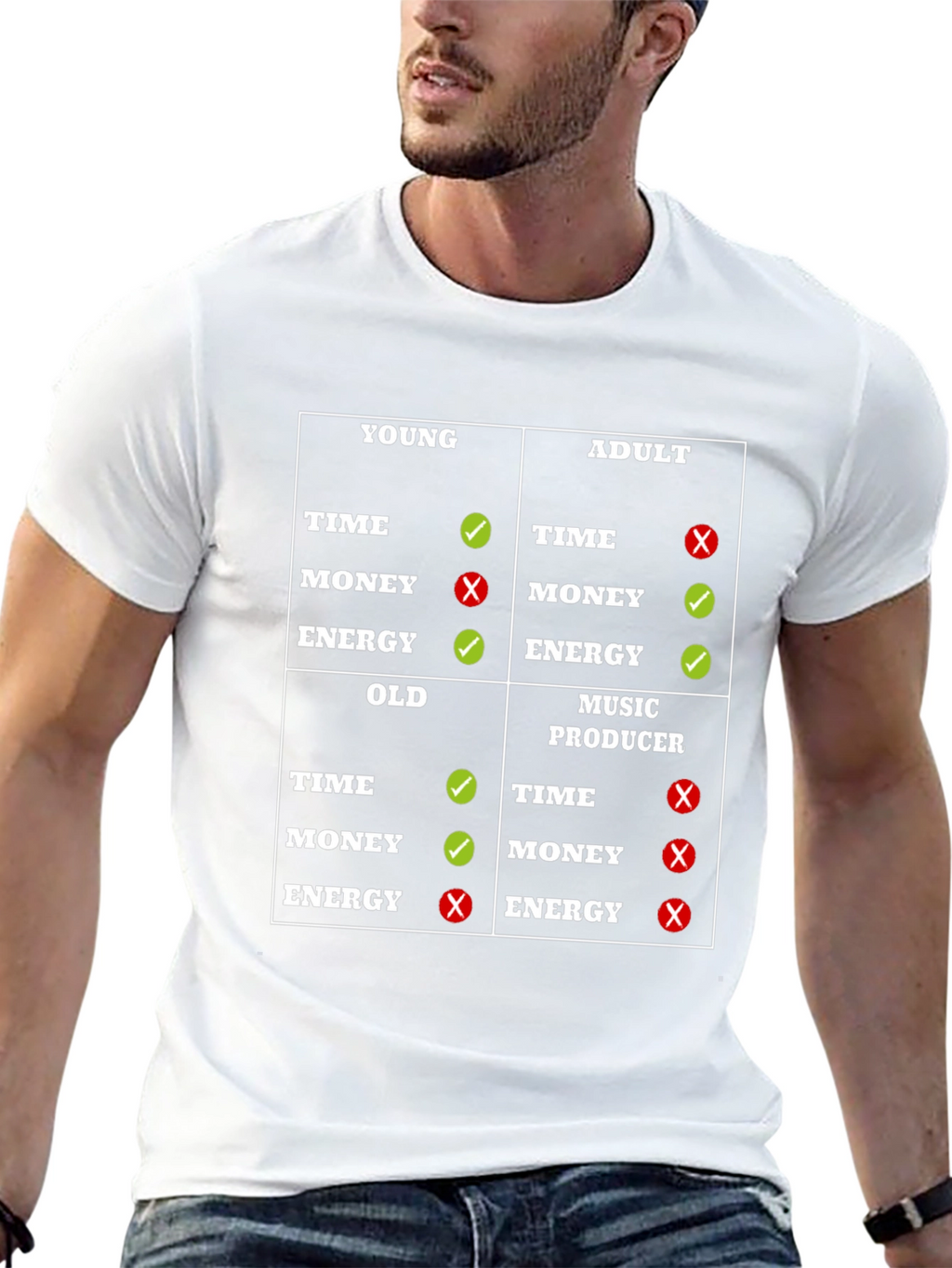 Young Adult Old Music Producer T-Shirt