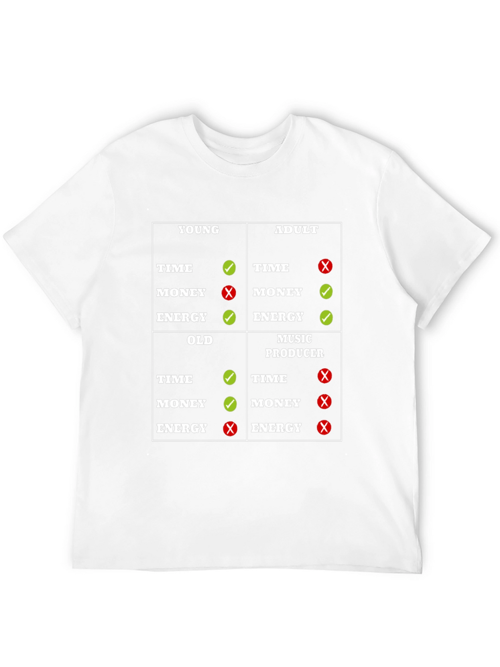 Young Adult Old Music Producer T-Shirt