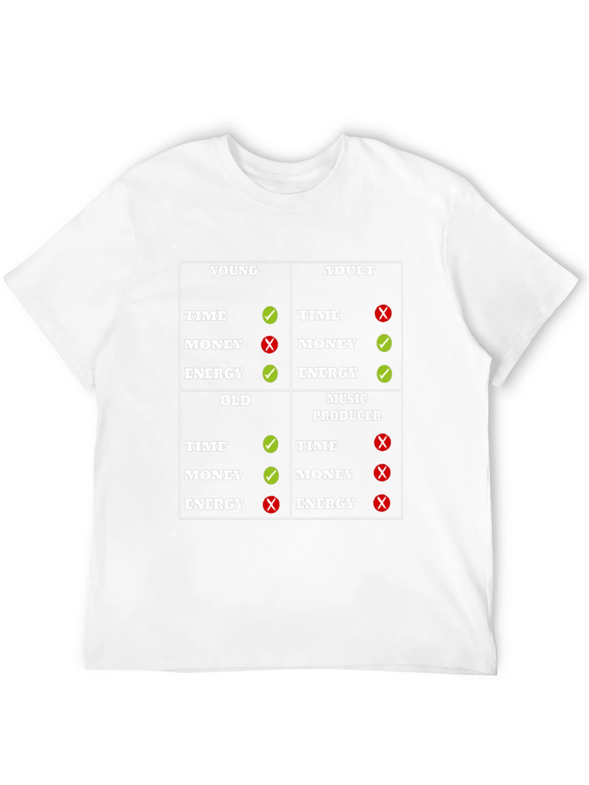 Young Adult Old Music Producer T-Shirt