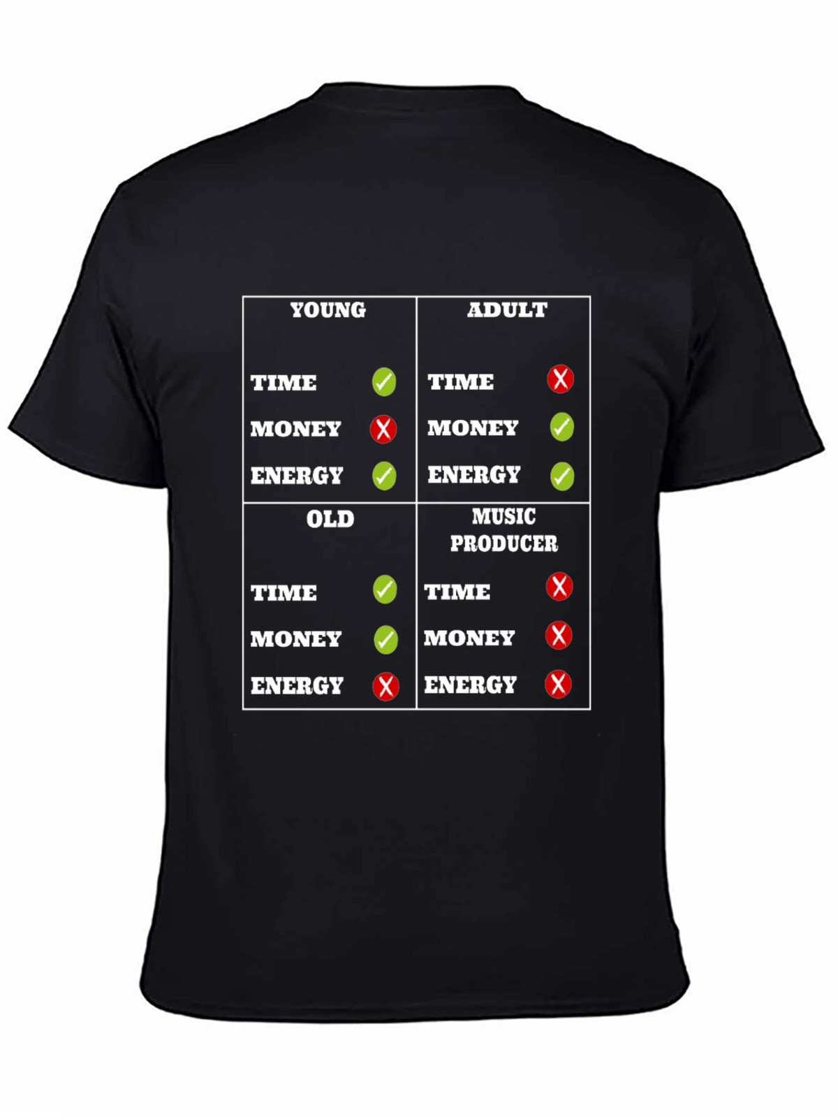 Young Adult Old Music Producer T-Shirt