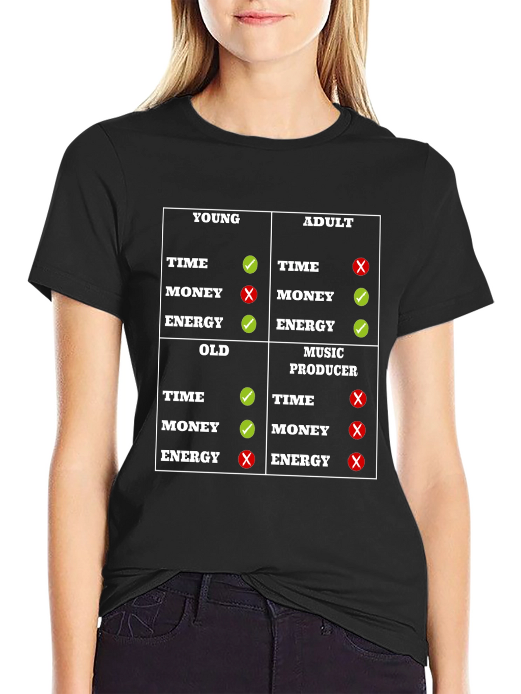 Young Adult Old Music Producer T-Shirt