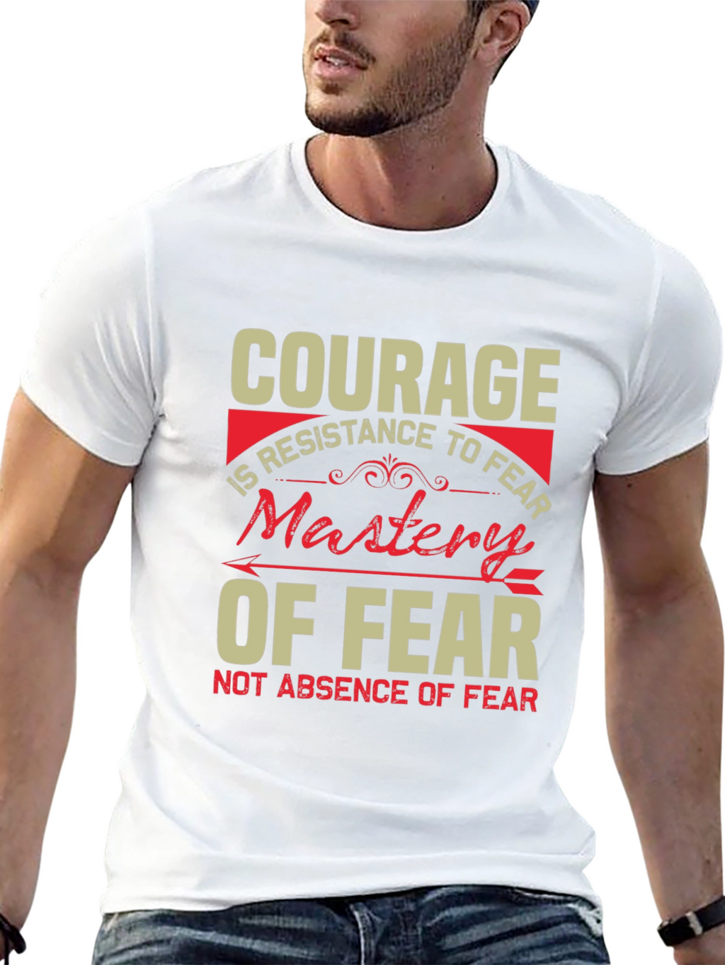 Courage Mastery of Fear Graphic Tee - Black