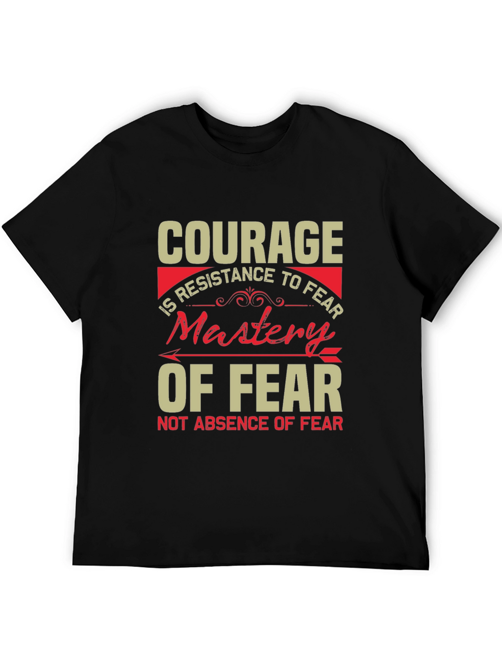Courage Mastery of Fear Graphic Tee - Black