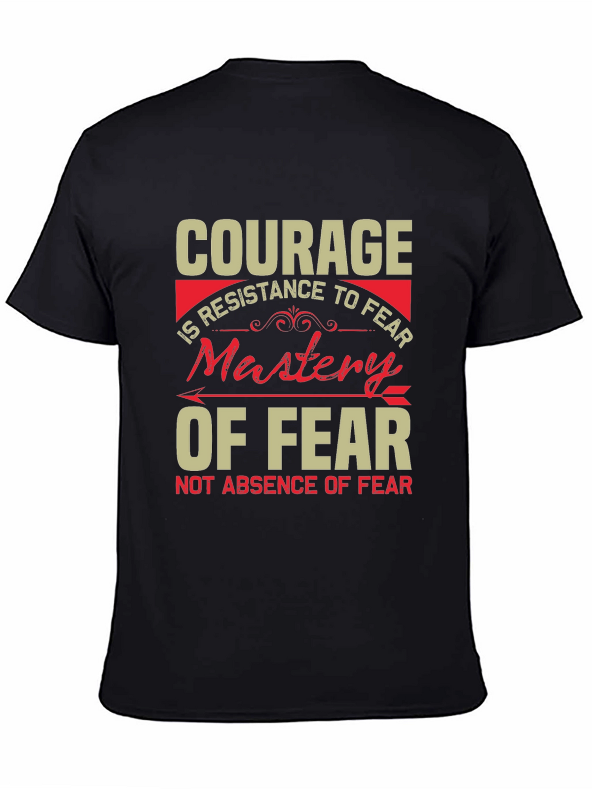 Courage Mastery of Fear Graphic Tee - Black