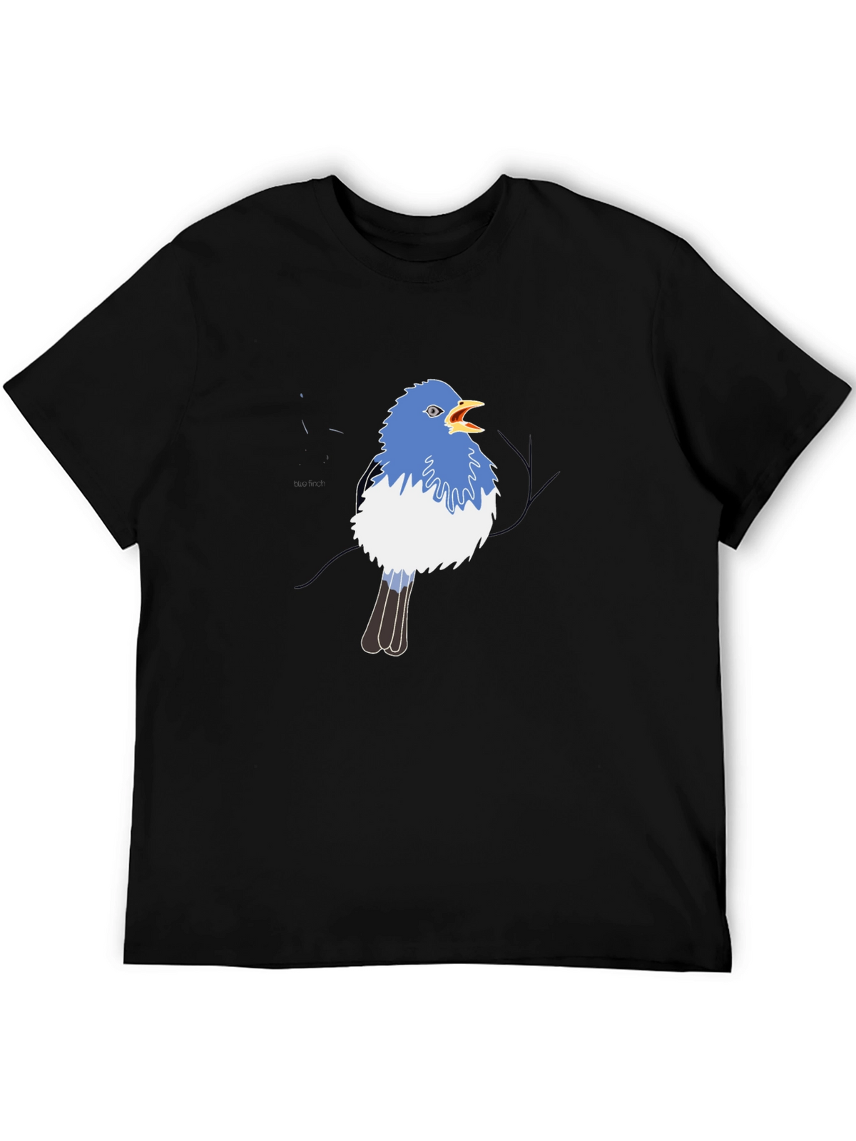 Blue Bird Graphic Black Tee