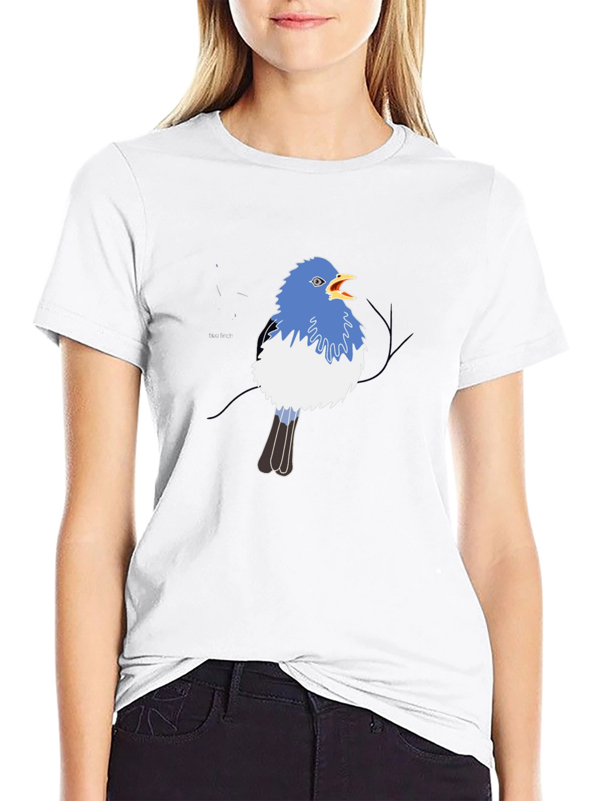 Blue Bird Graphic Black Tee