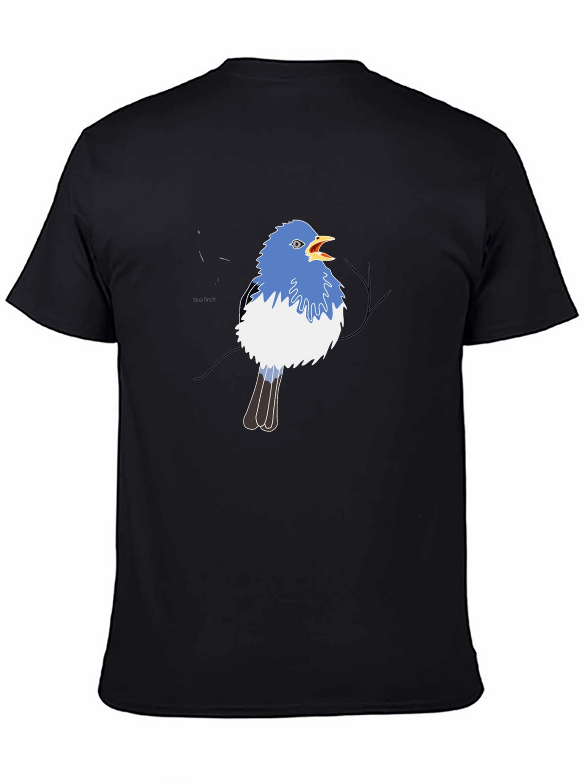 Blue Bird Graphic Black Tee