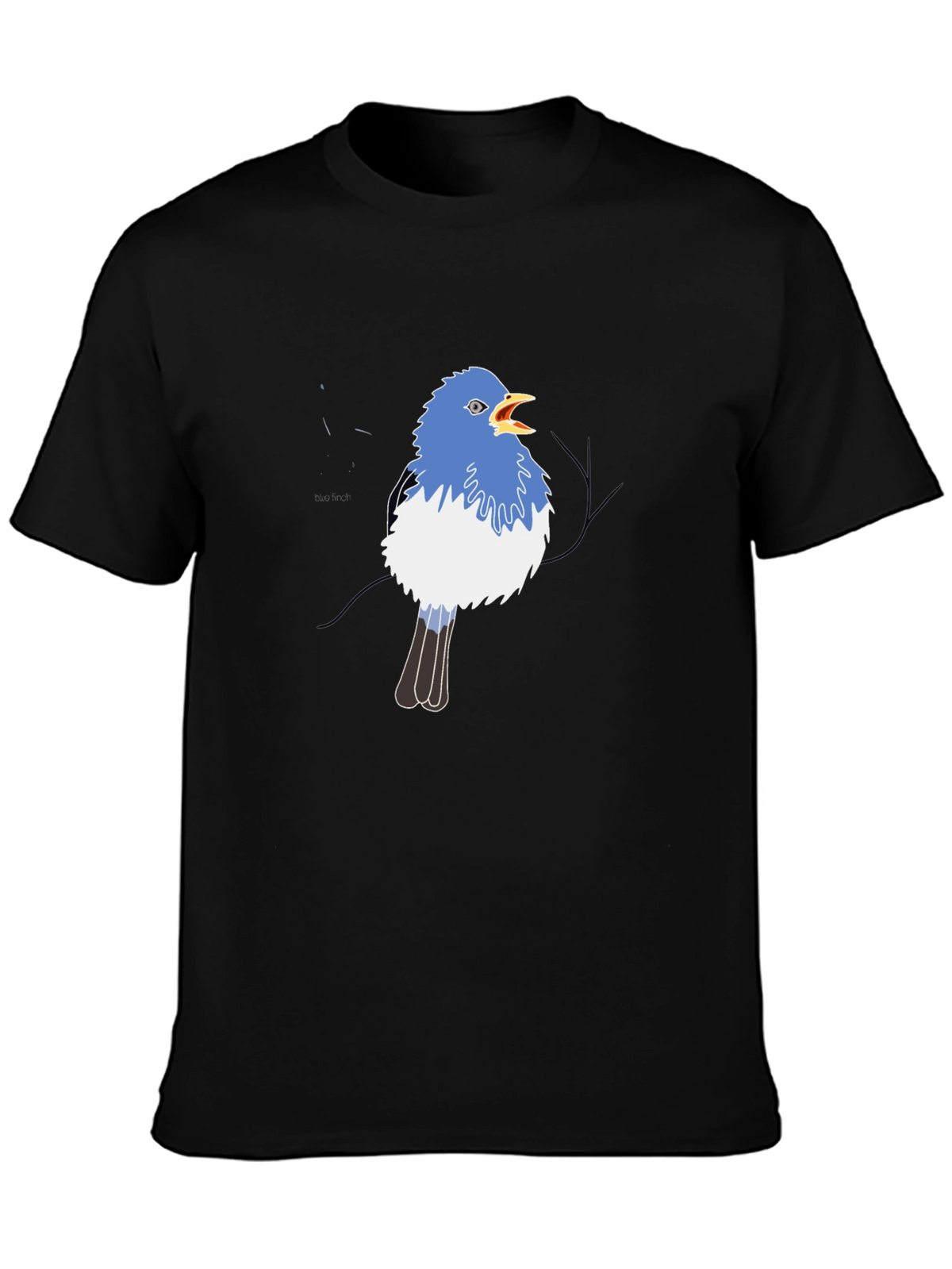 Blue Bird Graphic Black Tee