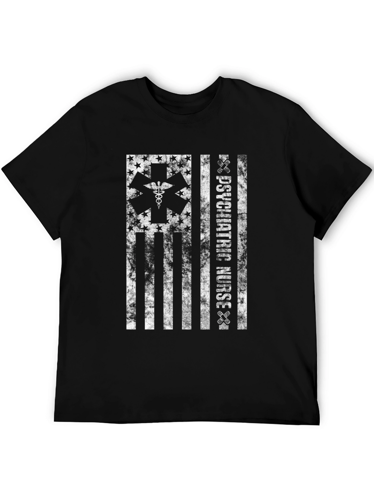 Psychiatric Nurse American Flag Graphic Tee