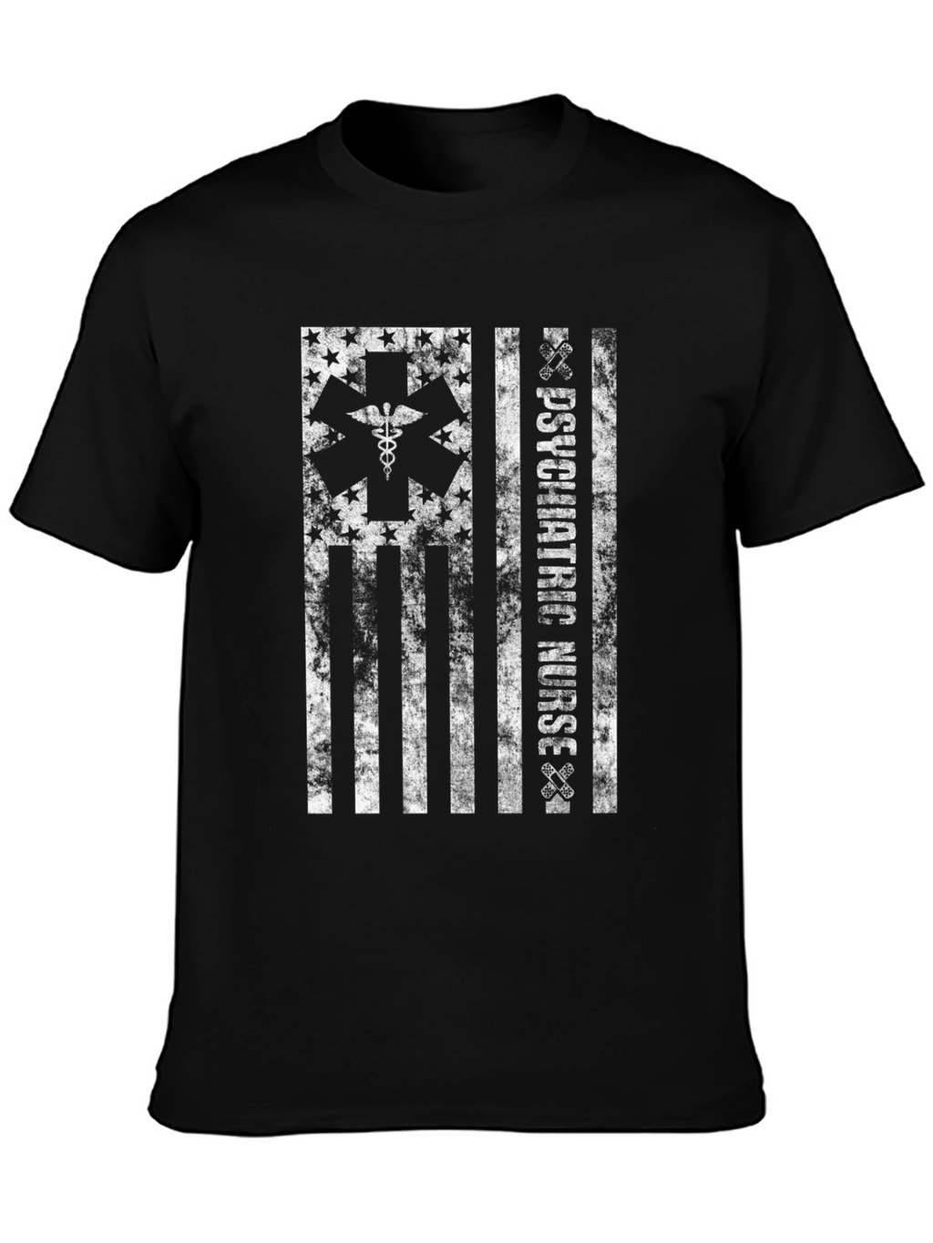 Psychiatric Nurse American Flag Graphic Tee