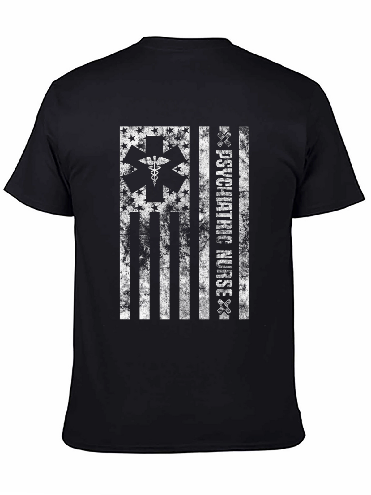 Psychiatric Nurse American Flag Graphic Tee