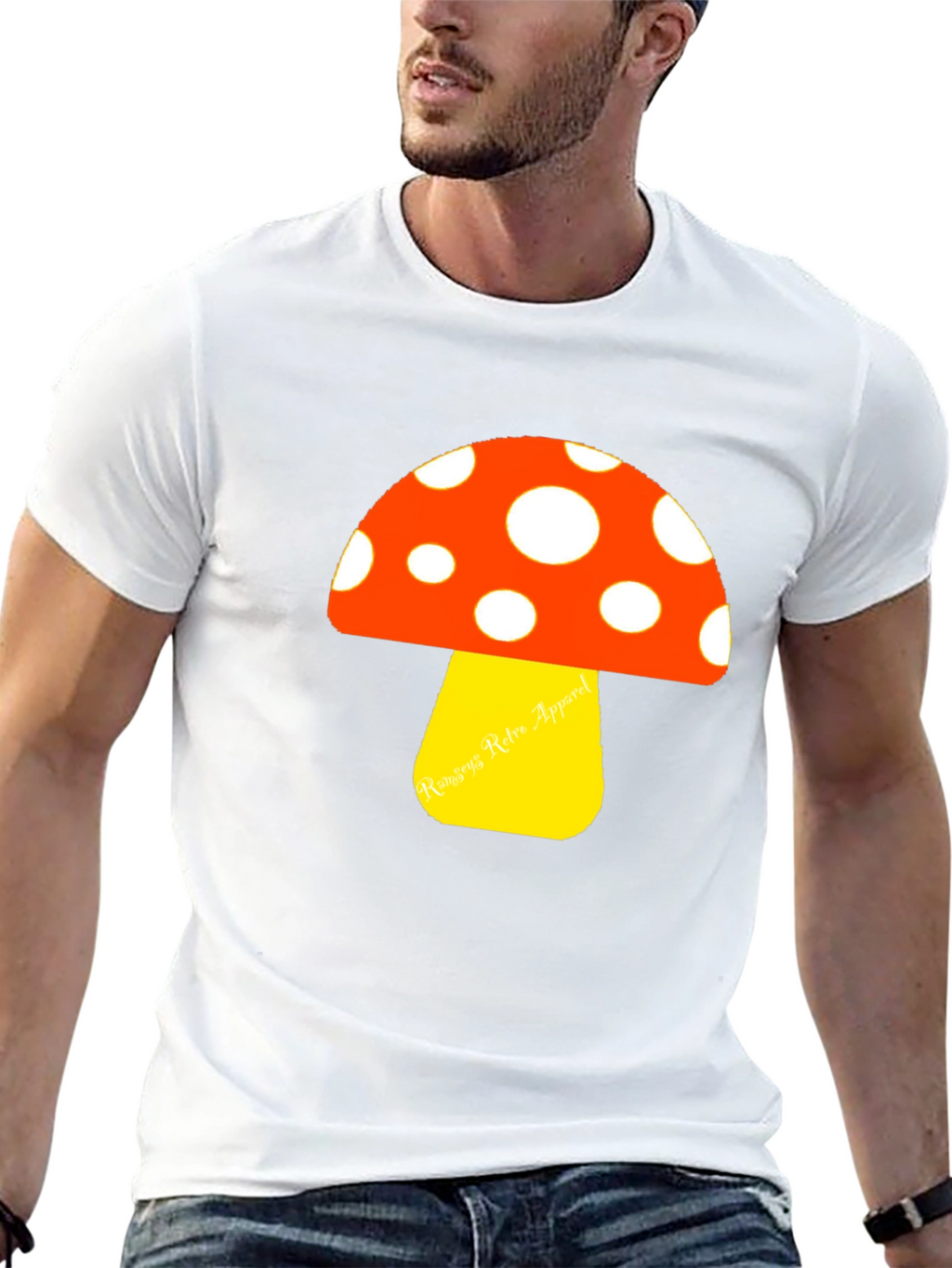 Retro Mushroom Graphic Tee - Funky & Stylish