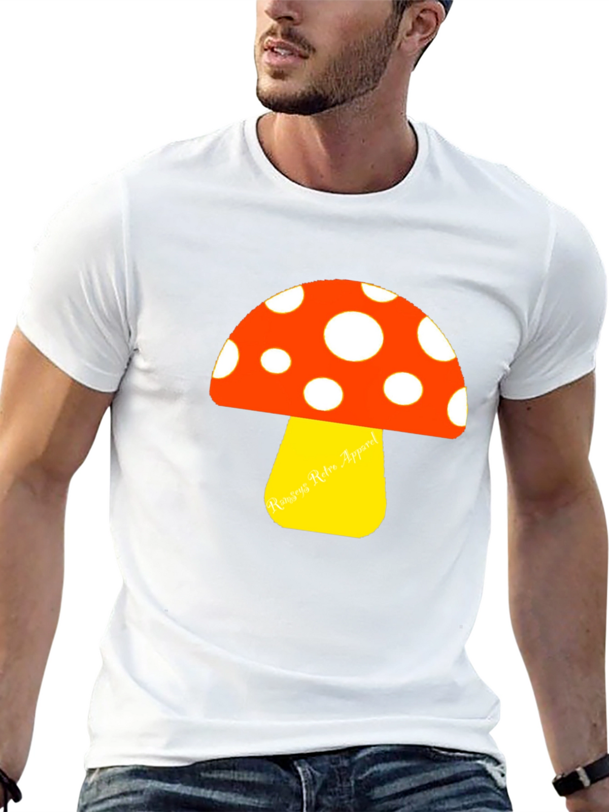 Retro Mushroom Graphic Tee - Funky & Stylish