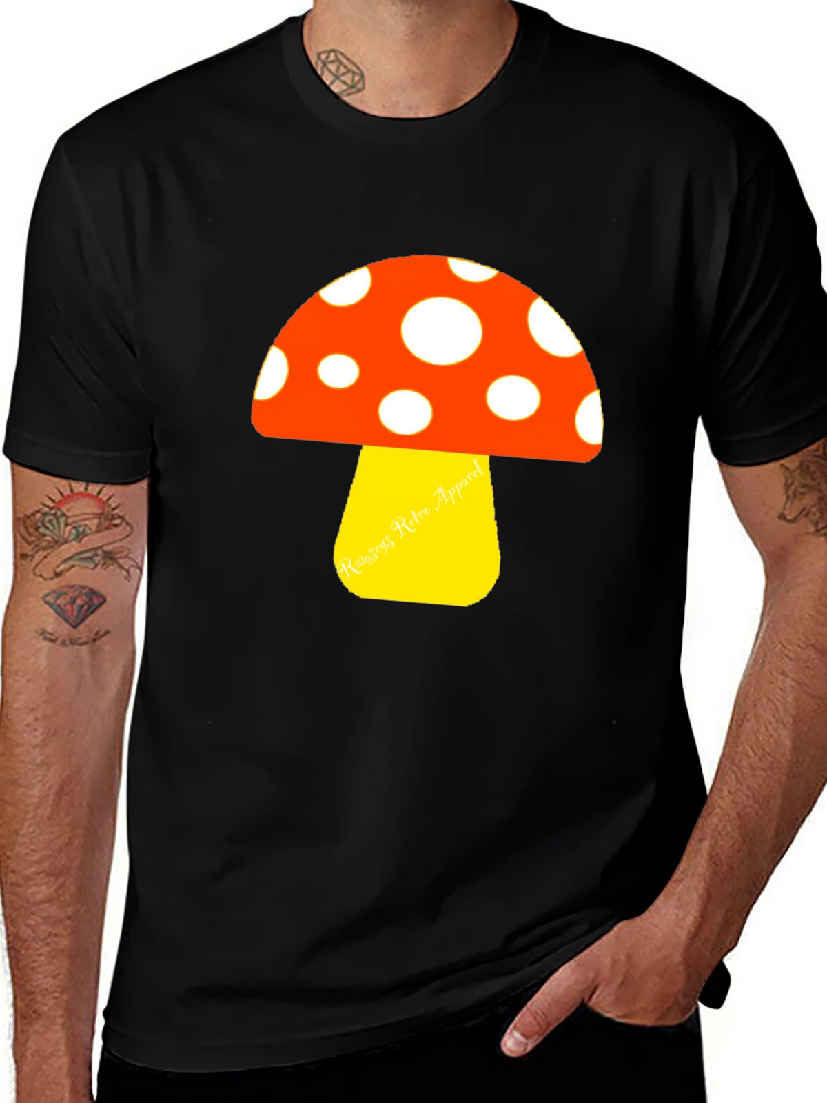 Retro Mushroom Graphic Tee - Funky & Stylish