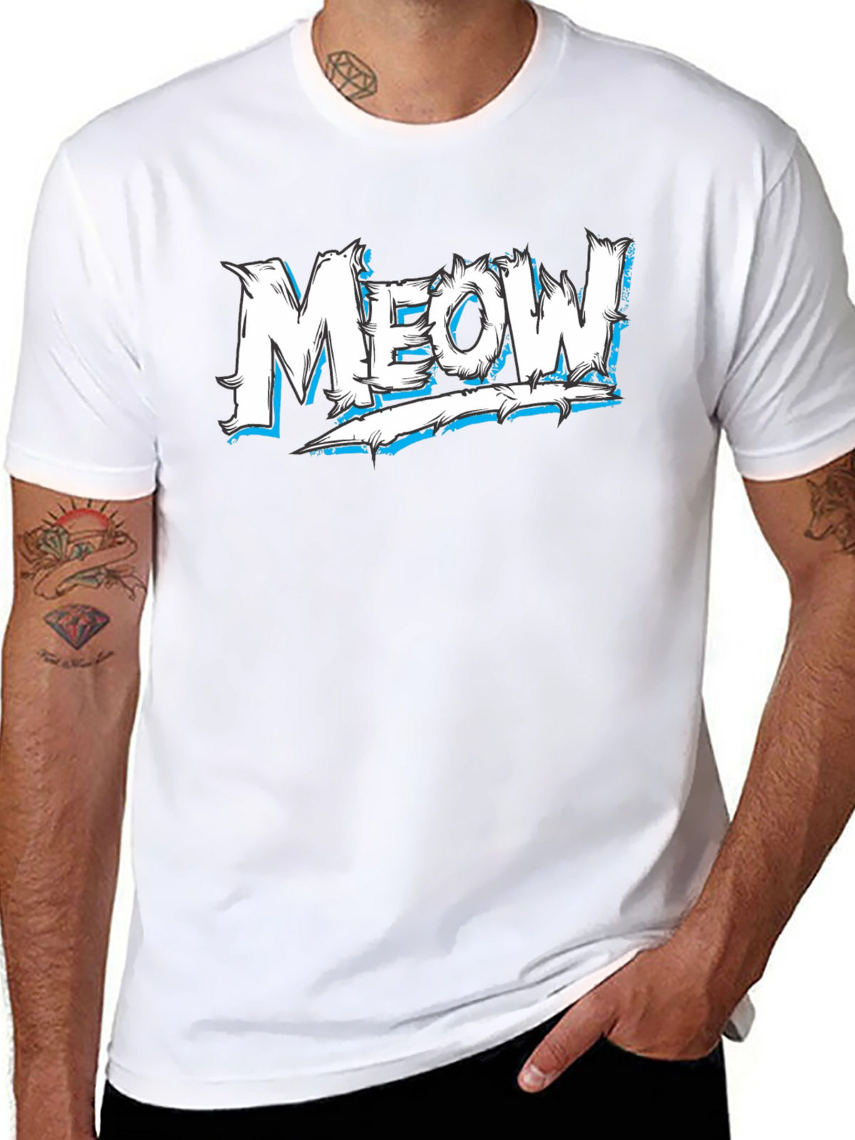 Meow! Graphic Black T-Shirt