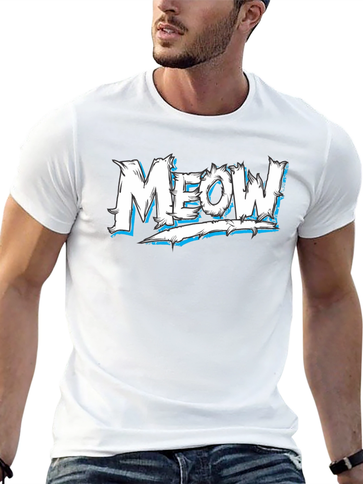 Meow! Graphic Black T-Shirt