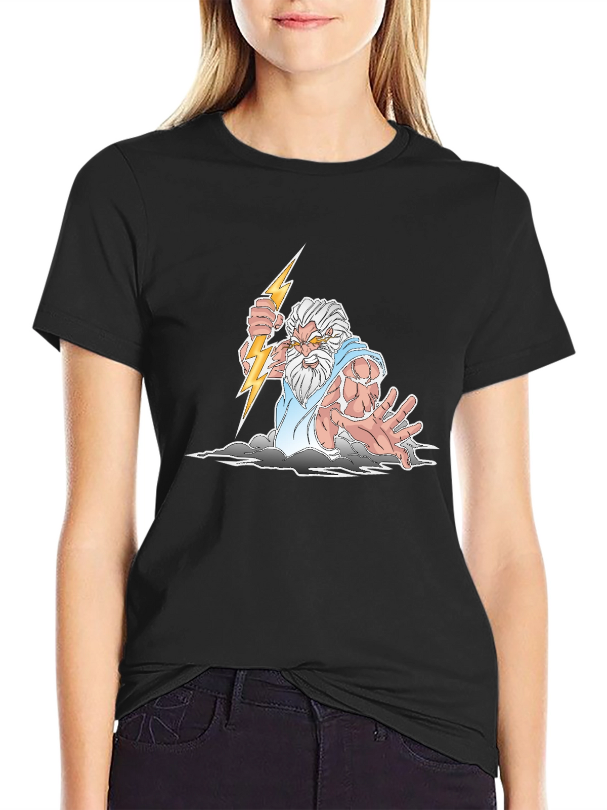 Zeus Graphic Print T-Shirt - Black