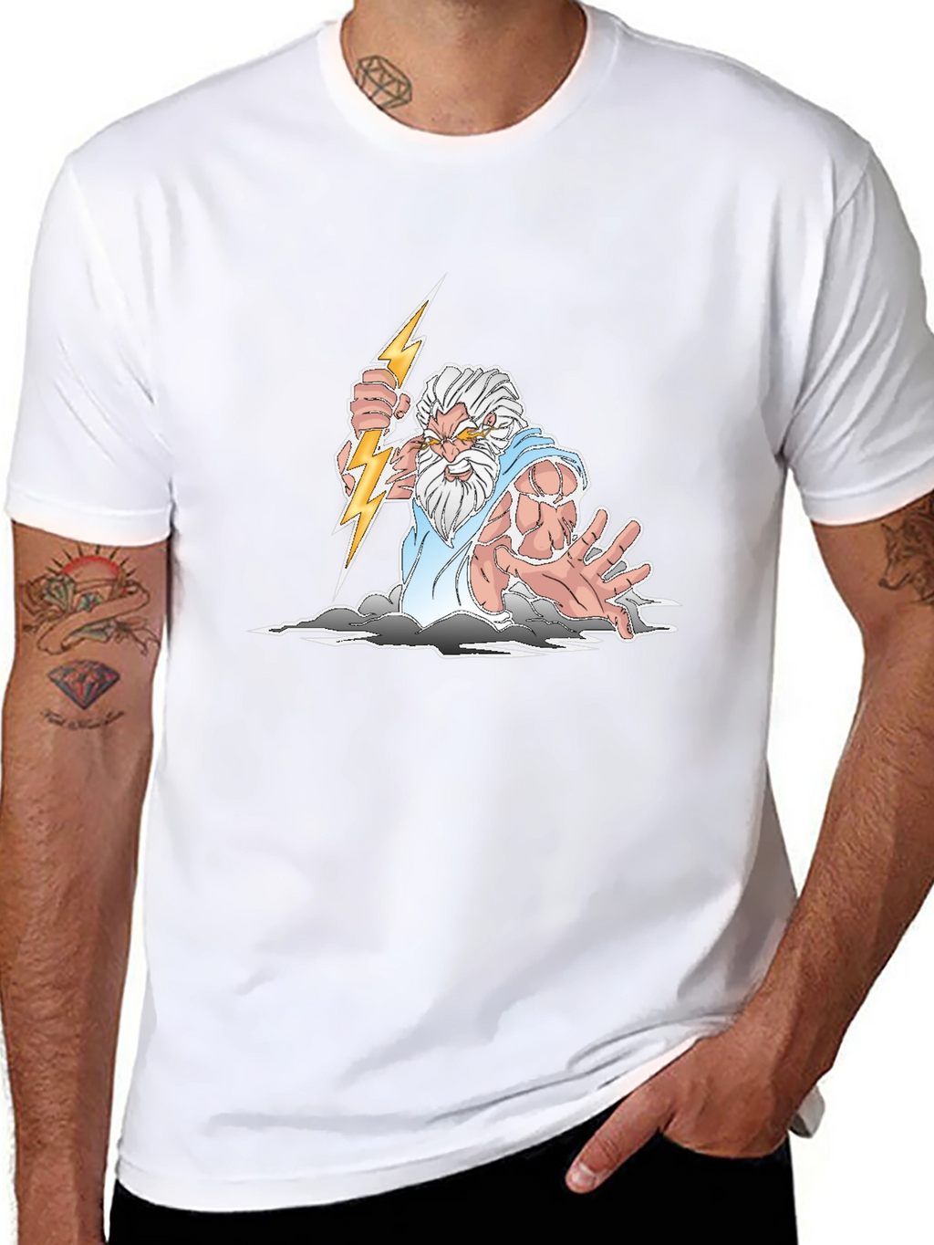 Zeus Graphic Print T-Shirt - Black