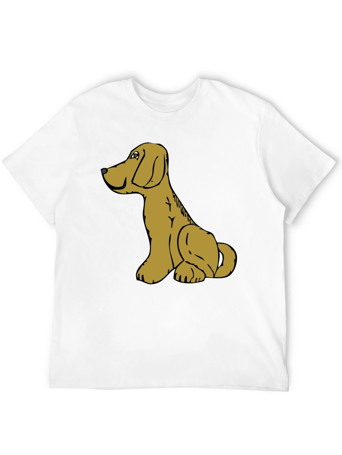 Dog Cartoon Graphic Black T-Shirt
