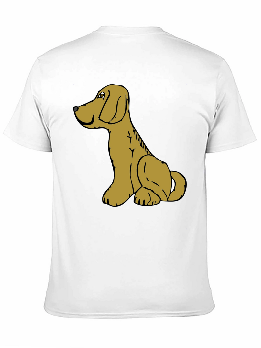 Dog Cartoon Graphic Black T-Shirt