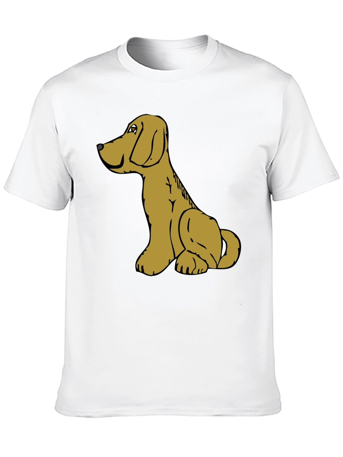 Dog Cartoon Graphic Black T-Shirt