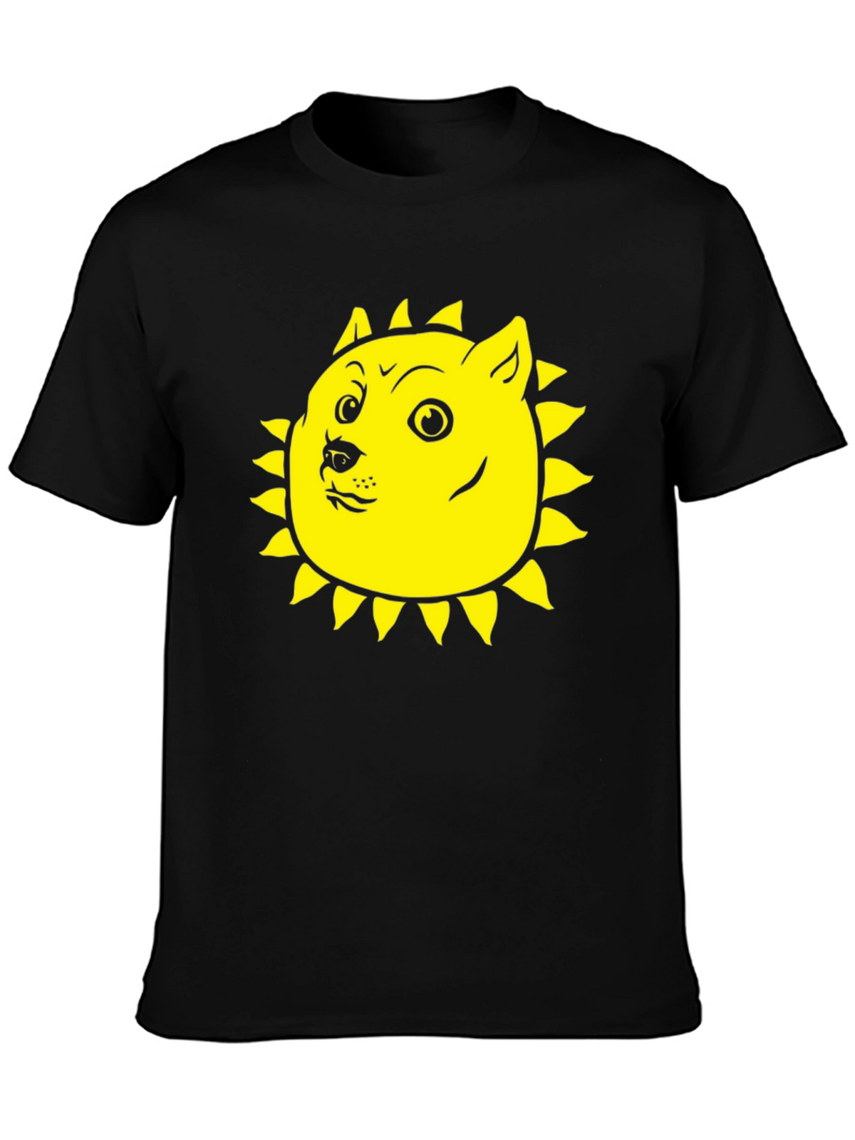 Doge Sun Black T-Shirt - Meme Apparel