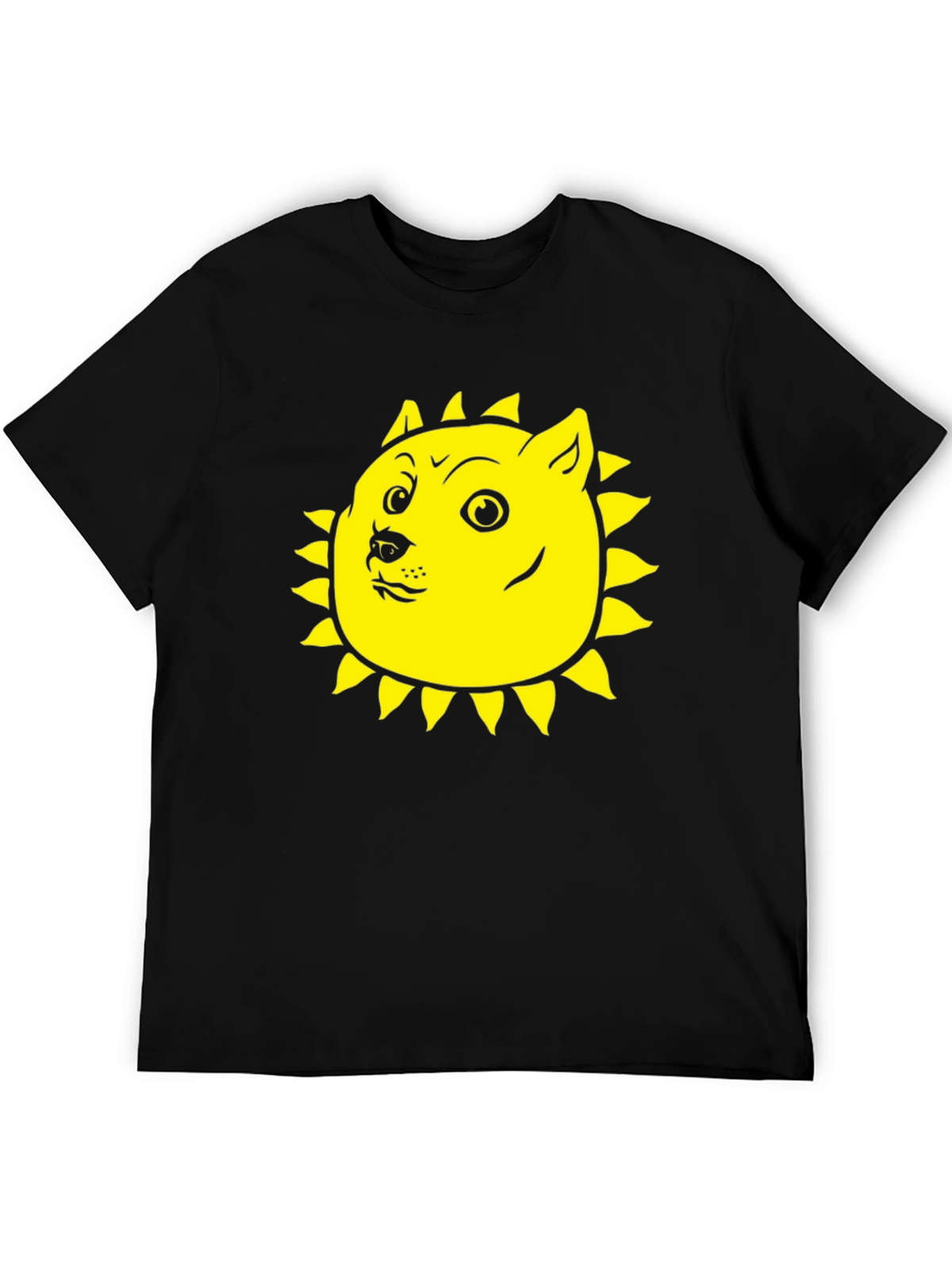 Doge Sun Black T-Shirt - Meme Apparel