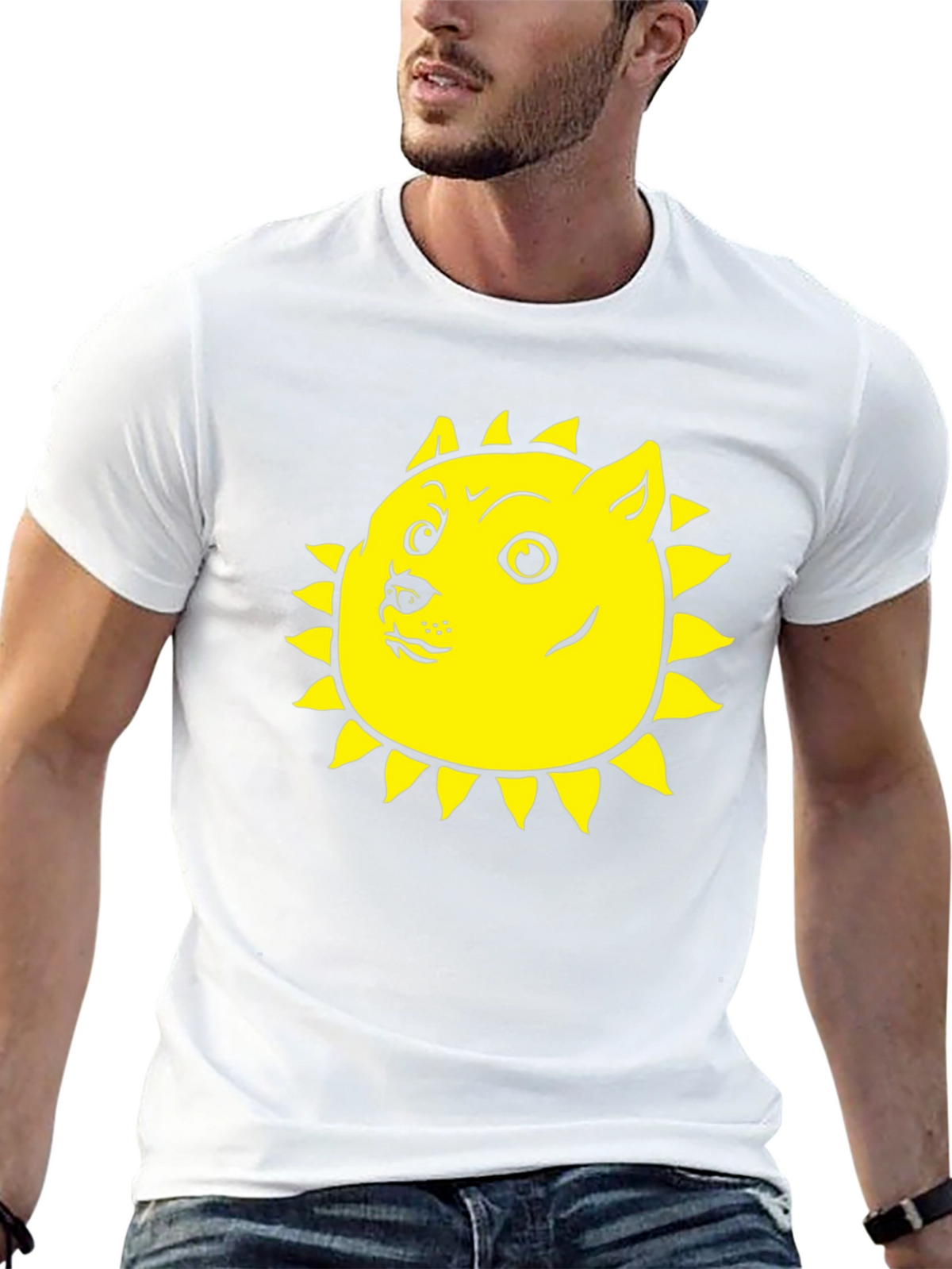 Doge Sun Black T-Shirt - Meme Apparel