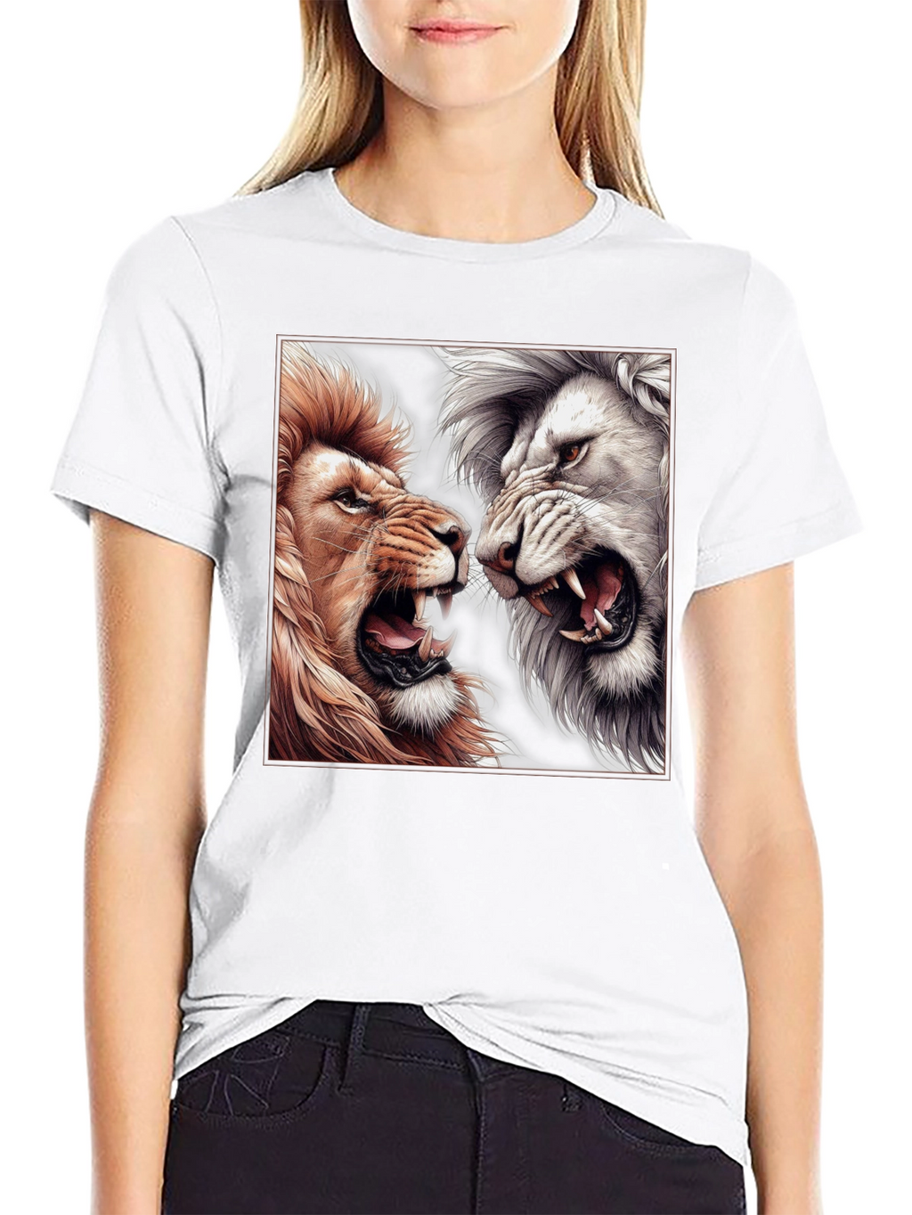 Lion Duel Graphic T-Shirt