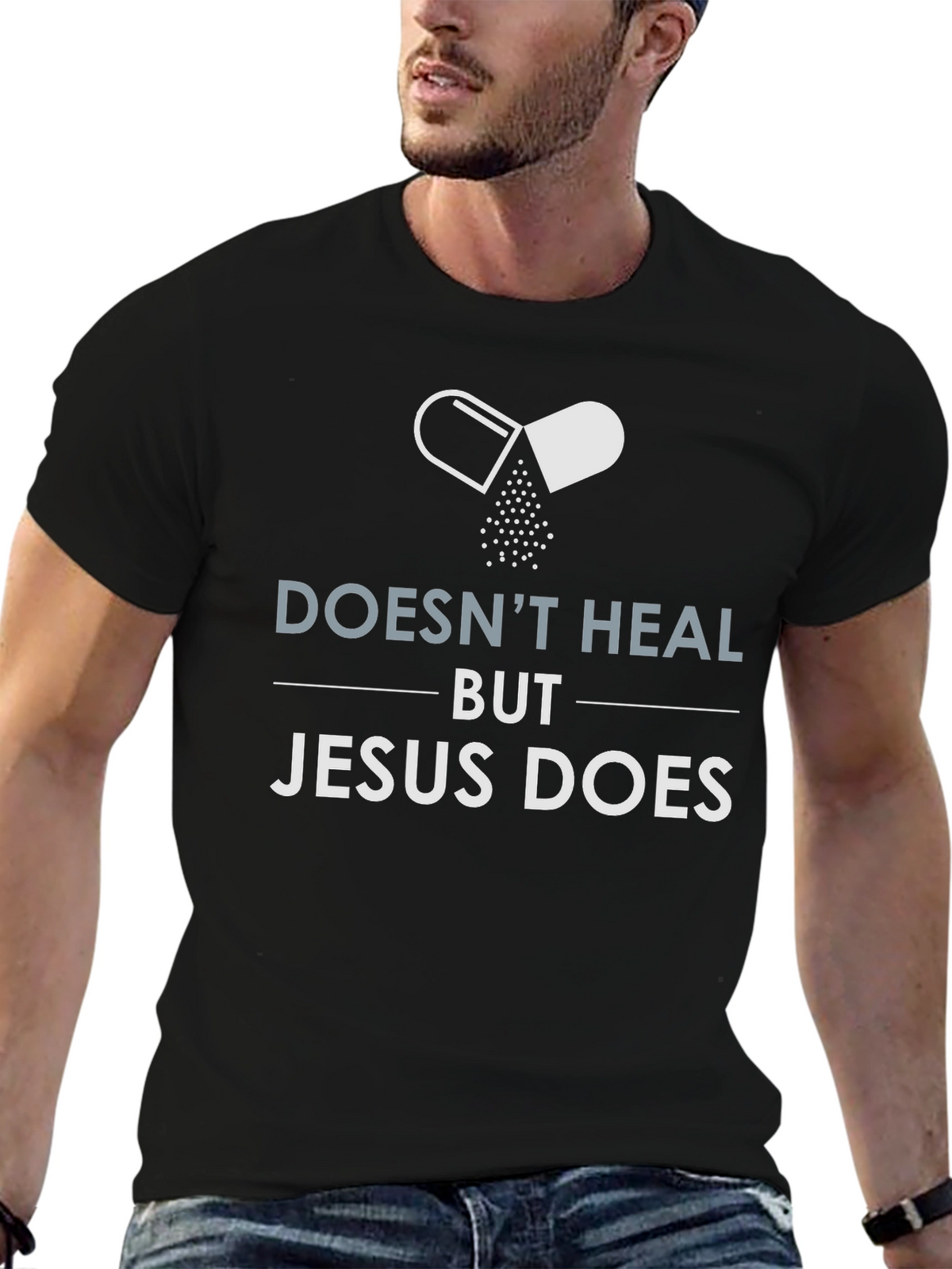 Jesus Heals Graphic Tee - Christian Faith T-Shirt