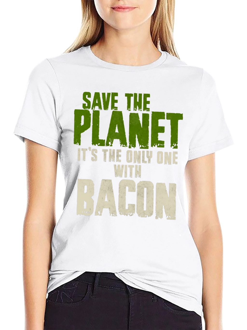Save The Planet Bacon Graphic T-Shirt