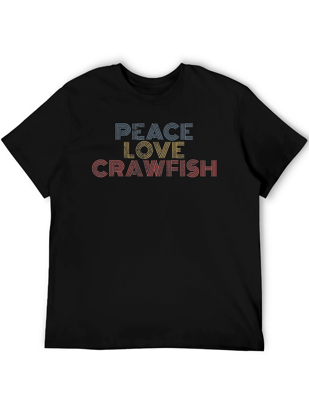 Peace Love Crawfish Retro T-Shirt