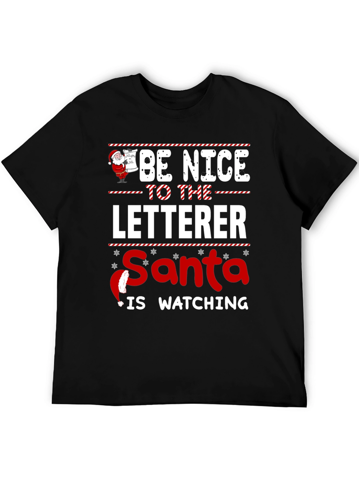 Be Nice to the Letterer Santa T-Shirt Holiday Tee