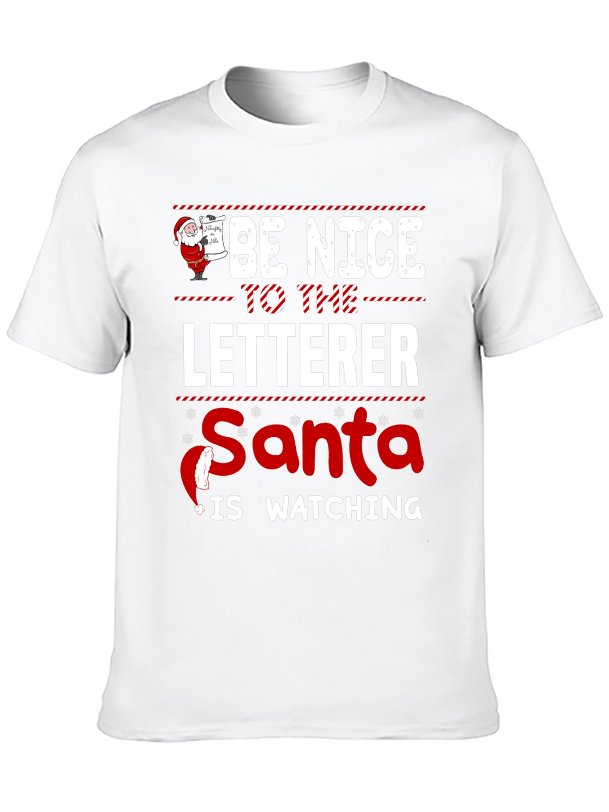 Be Nice to the Letterer Santa T-Shirt Holiday Tee