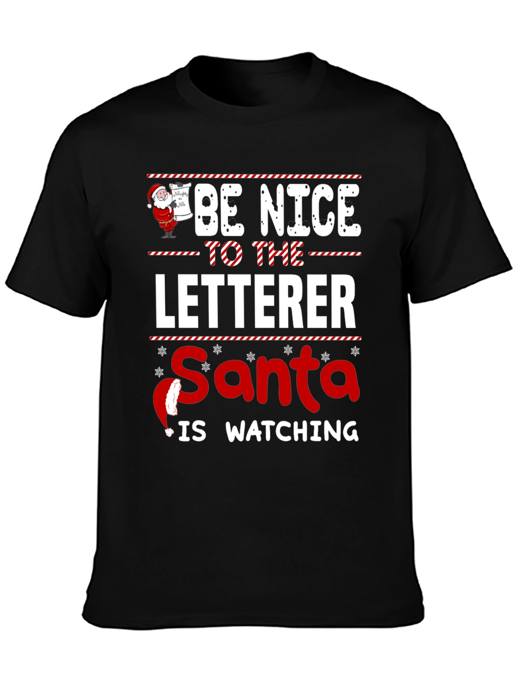 Be Nice to the Letterer Santa T-Shirt Holiday Tee