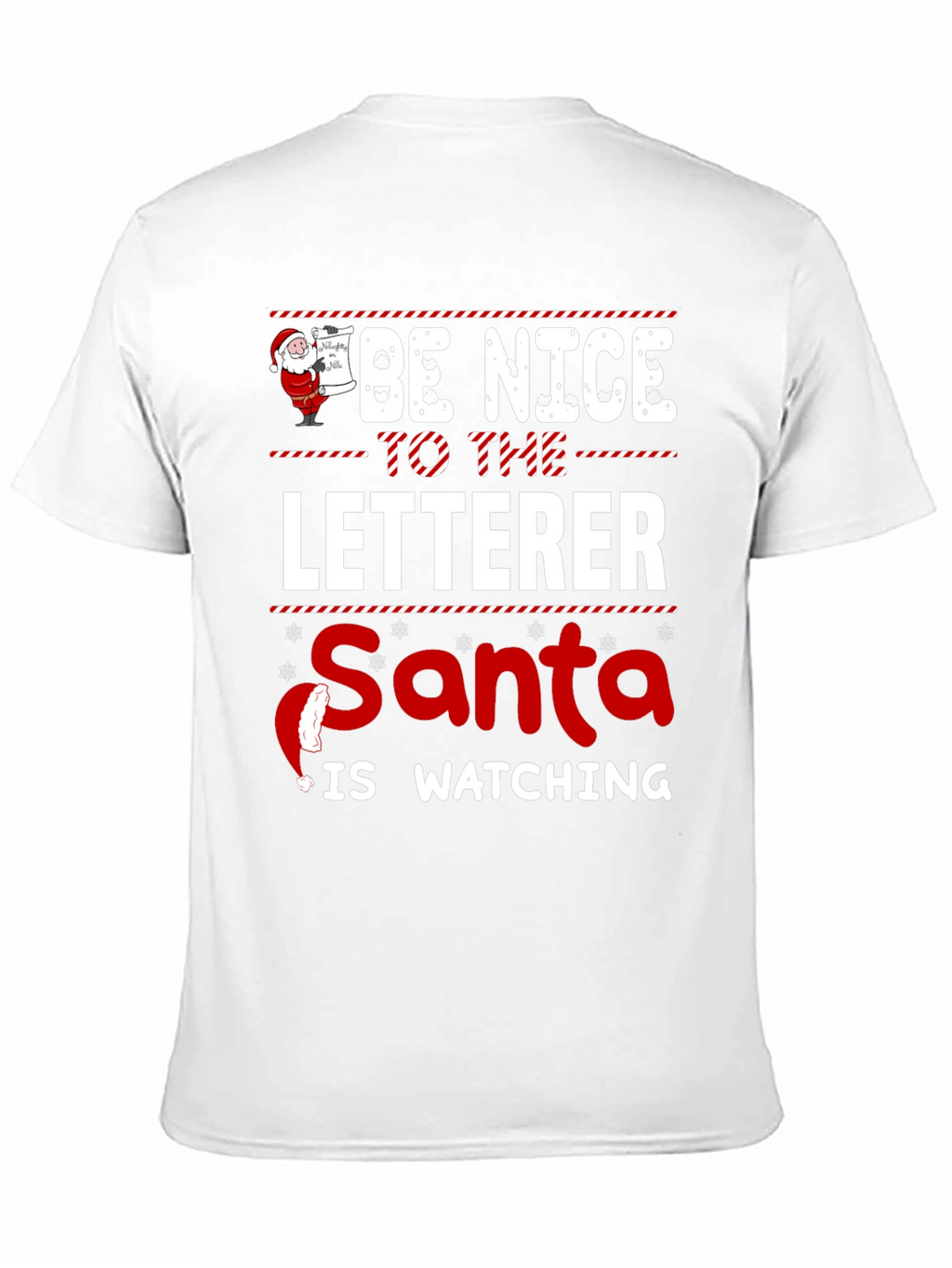 Be Nice to the Letterer Santa T-Shirt Holiday Tee